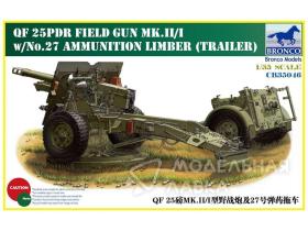 QF 25pdr Field Gun Mk. II/I  w/No.27 Ammunition Limber (Trailer)
