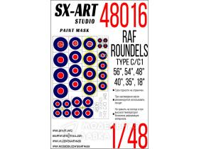 Raf Roundels Type C/C1 (56?, 54?, 48?, 40?, 36?, 32?, 18?)