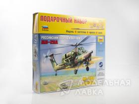 Российский ударный вертолёт Ми-28А с клеем, кисточкой и красками