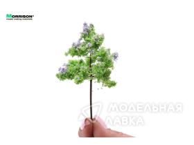 Сиреневое цветущее дерево для макета. Высота10 см