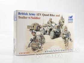 Солдаты с мотоциклом British Army ATV Quad Bike and Trailer w/Soldier