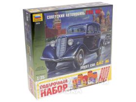 Советский автомобиль Горький-М1 с клеем, кисточкой и красками