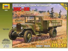 Советский грузовой автомобиль ЗиС-5В с клеем, кисточкой и красками.