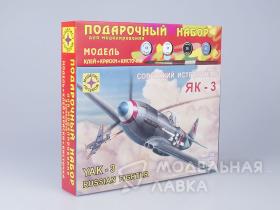 Советский истребитель ЯК-3 с клеем, кисточкой и красками.