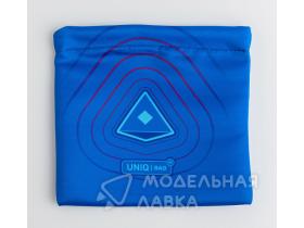 Тканевый мешок с печатью (синий), 15*15, на магнитной застёжке