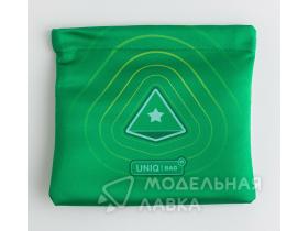Тканевый мешок с печатью (зелёный), 15*15, на магнитной застёжке