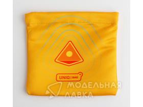 Тканевый мешок с печатью (желтый), 15*15, на магнитной застёжке