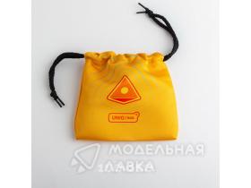 Тканевый мешок с печатью (желтый), 15*15, на шнурке