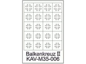 Трафарет для окраски тактических знаков Balkenkreuz (балочный/немецкий крест) ТИП II на технике Германии времен 1943-1945гг