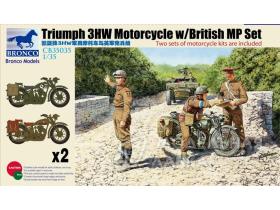 Triumph 3HW Motorcycle w/British MP Set