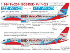 Tu-204 RED WINGS for Zvezda kit