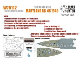 USS MARYLAAND BB-46 1945(FOR TRUMPETER 05770)