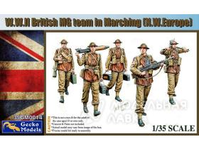 W.W.II British MG Team Marching