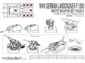 WWII German Landcruiser P.1000 Ratte Weapon Set Pack II