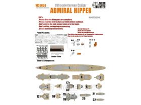 WWII GermanCruiser Admiral Hipper Heavy 1941