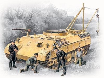 Сборная модель Bergepanther с немецким танковым экипажем ICM