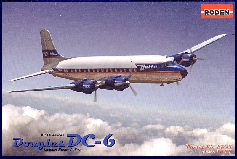 Фото #1 для Сборная модель Delta airlines Douglas DC-6 Medium-Range Airliner