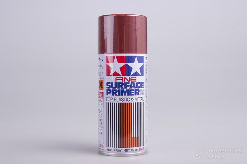 Fine Surface Primer L (Oxide Red) Грунтовка в аэрозол.баллоне 180мл. Tamiya