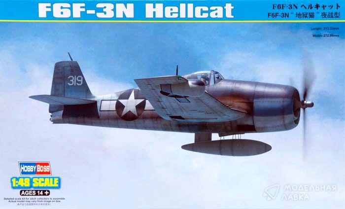 Сборная модель Grumman F6F-3N Hellcat Hobby Boss