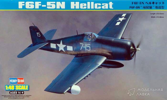 Сборная модель Grumman F6F-5N Hellcat Hobby Boss