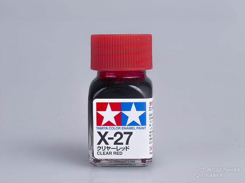 Краска глянцевая эмалевая (Clear Red), X-27 Tamiya