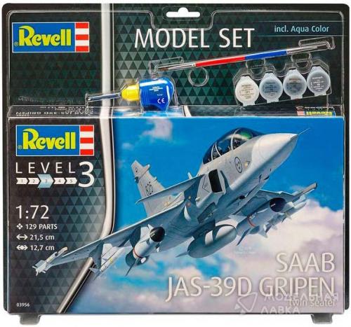 Сборная модель набор: Шведский истребитель-бомбардировщик Saab JAS-39D Gripen TwinSeater Revell