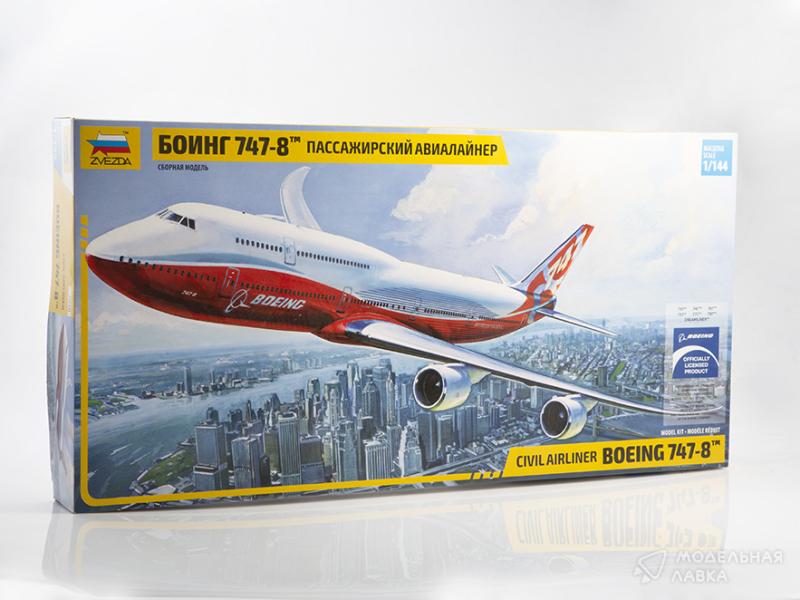 Фото #1 для Сборная модель пассажирский авиалайнер Боинг 747-8