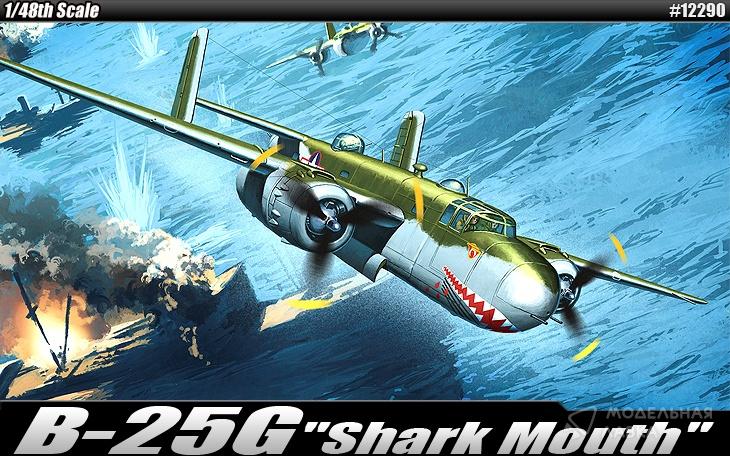 Сборная модель самолет B-25G Shark Mouth Academy