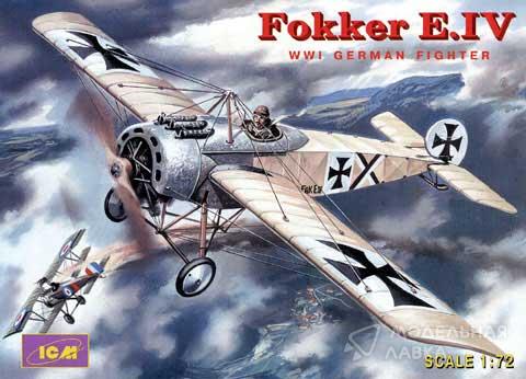 Сборная модель самолет Фokkeр E-IV ICM
