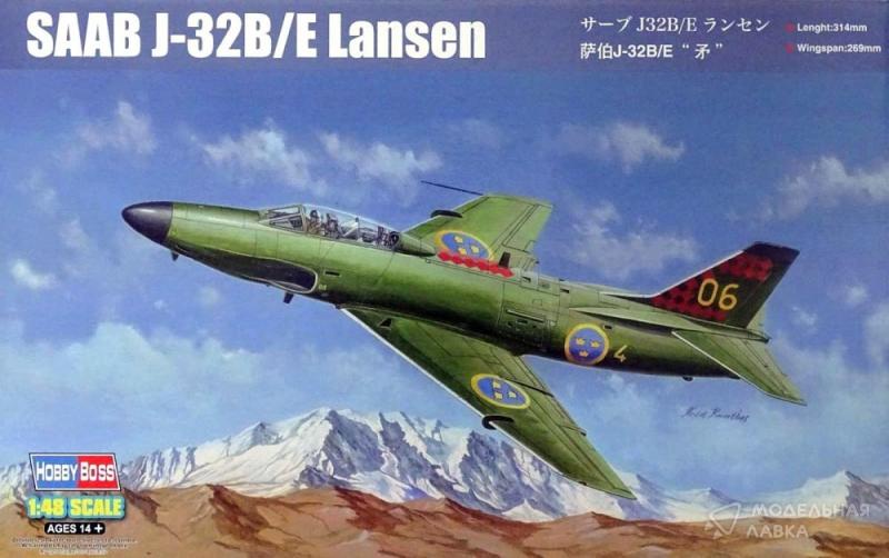 Сборная модель самолет SAAB J-32B/E Lansen Hobby Boss