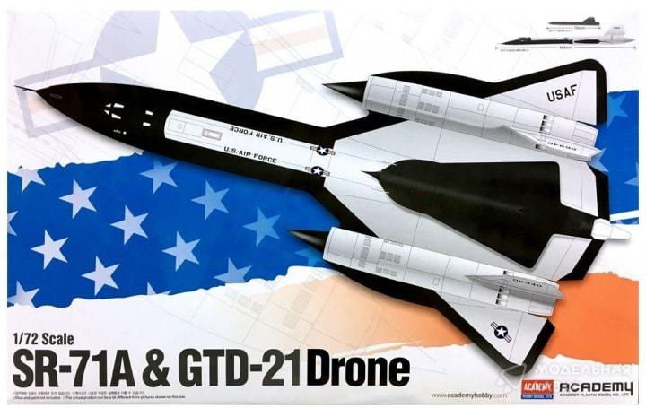 Сборная модель самолет SR-71A & GTD-21 Drone Academy